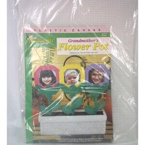 The Needlecraft Shop Plastic Canvas Kit Grandmother's Flower Pot 400323 New